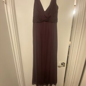 Mesh Plum Bridesmaid Dress
